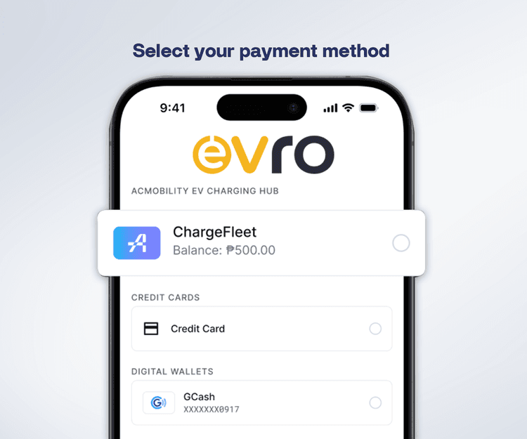 Charge via Evro App image